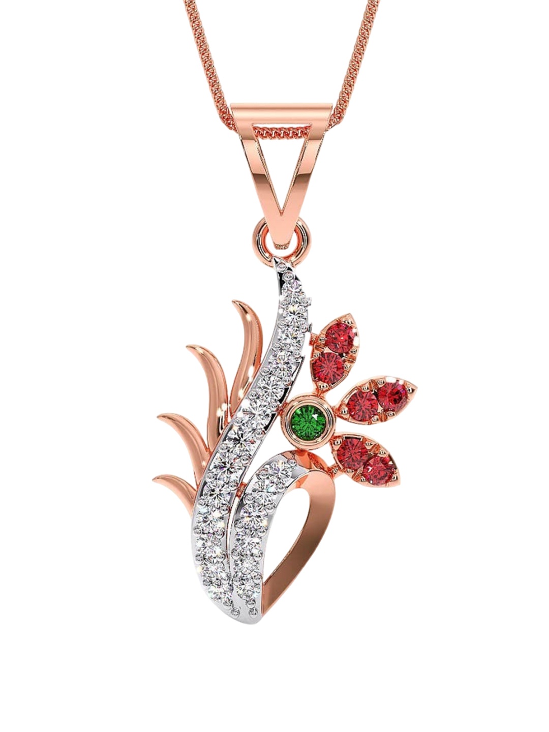 CANDERE A KALYAN JEWELLERS COMPANY 18KT (750) BIS Hallmark CZ Studded Gold Pendant-1.29gm, Rose gold
CANDERE A KALYAN JEWELLERS COMPANY 18KT (750) BIS Hallmark CZ Studded Gold Pendant-1.29gm, Rose gold