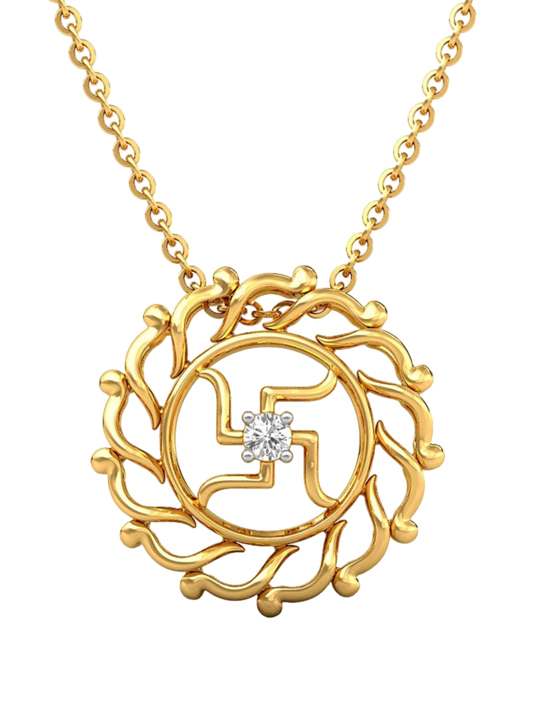 CANDERE A KALYAN JEWELLERS COMPANY 14KT (585) BIS Hallmark CZ Studded Gold Pendant-0.64 gm
CANDERE A KALYAN JEWELLERS COMPANY 14KT (585) BIS Hallmark CZ Studded Gold Pendant-0.64 gm