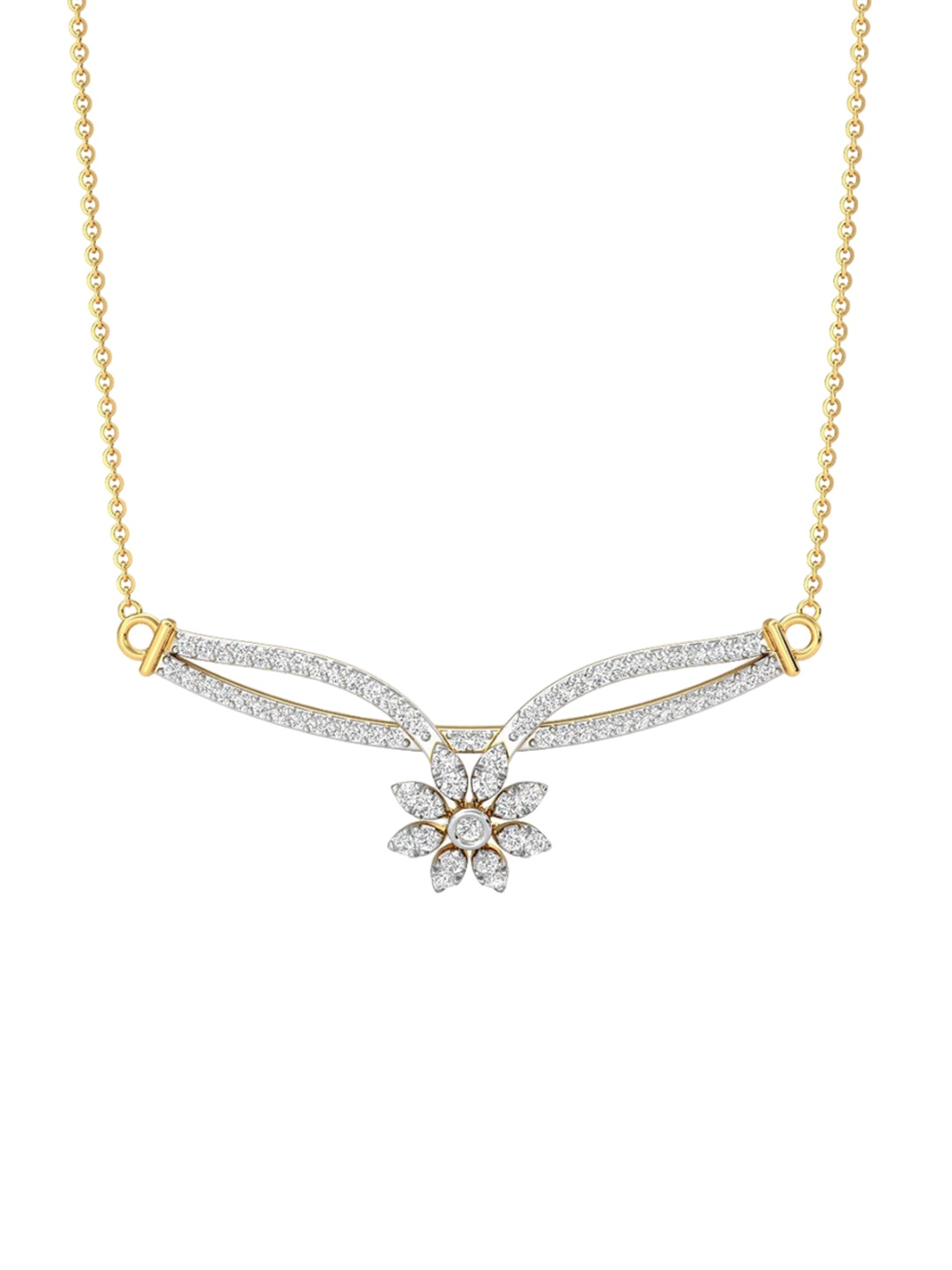 CANDERE A KALYAN JEWELLERS COMPANY 14KT (585) BIS Hallmark CZ Studded Gold Pendant-1.55 gm
CANDERE A KALYAN JEWELLERS COMPANY 14KT (585) BIS Hallmark CZ Studded Gold Pendant-1.55 gm