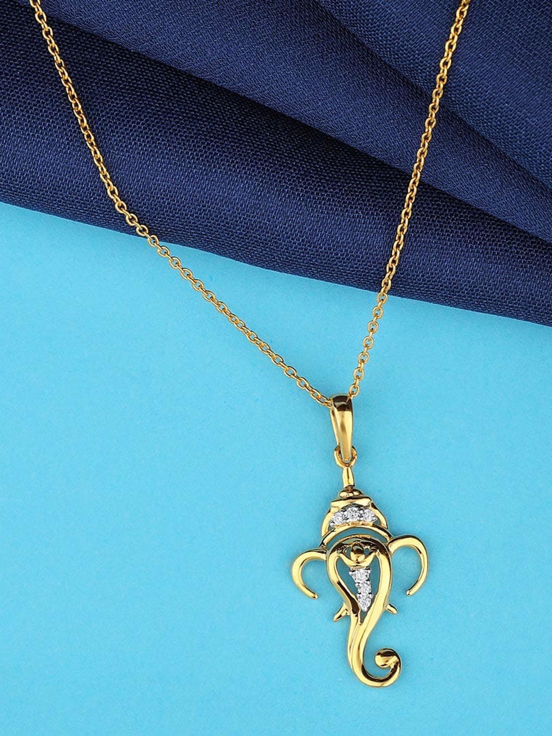 CANDERE A KALYAN JEWELLERS COMPANY 14KT (585) BIS Hallmark CZ Studded Gold Pendant-1.1 gm
CANDERE A KALYAN JEWELLERS COMPANY 14KT (585) BIS Hallmark CZ Studded Gold Pendant-1.1 gm