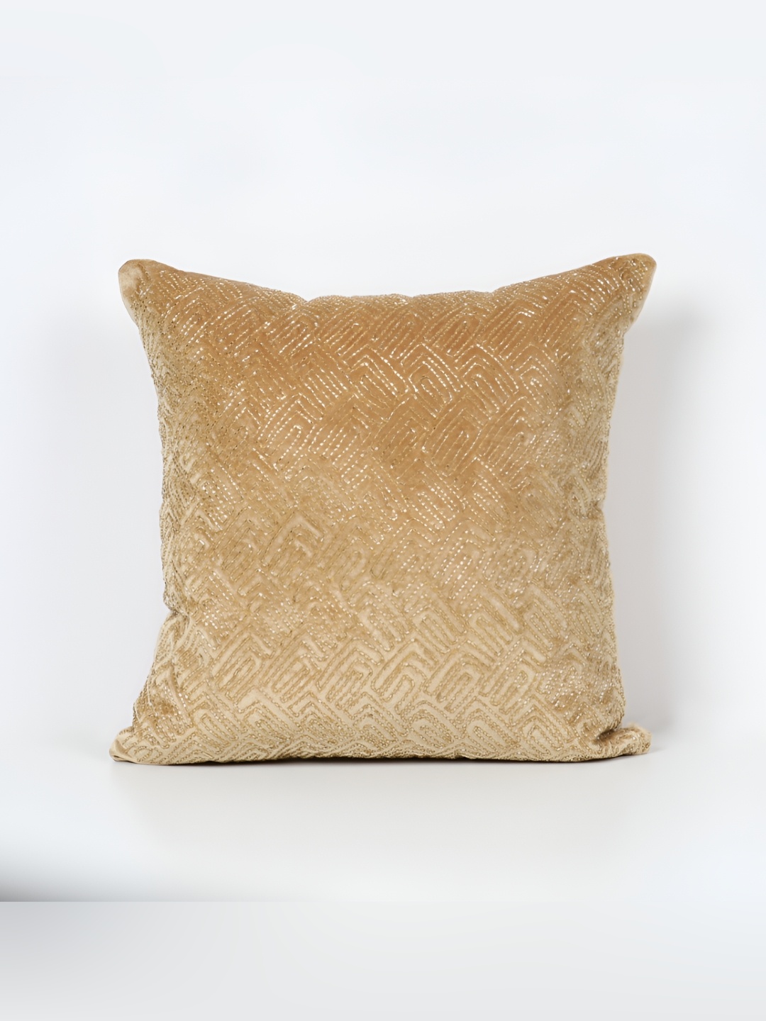House of Harkaari Heavily Embellished Viscose Velvet Square Cushion cover with filler, Gold
House of Harkaari Heavily Embellished Viscose Velvet Square Cushion cover with filler, Gold