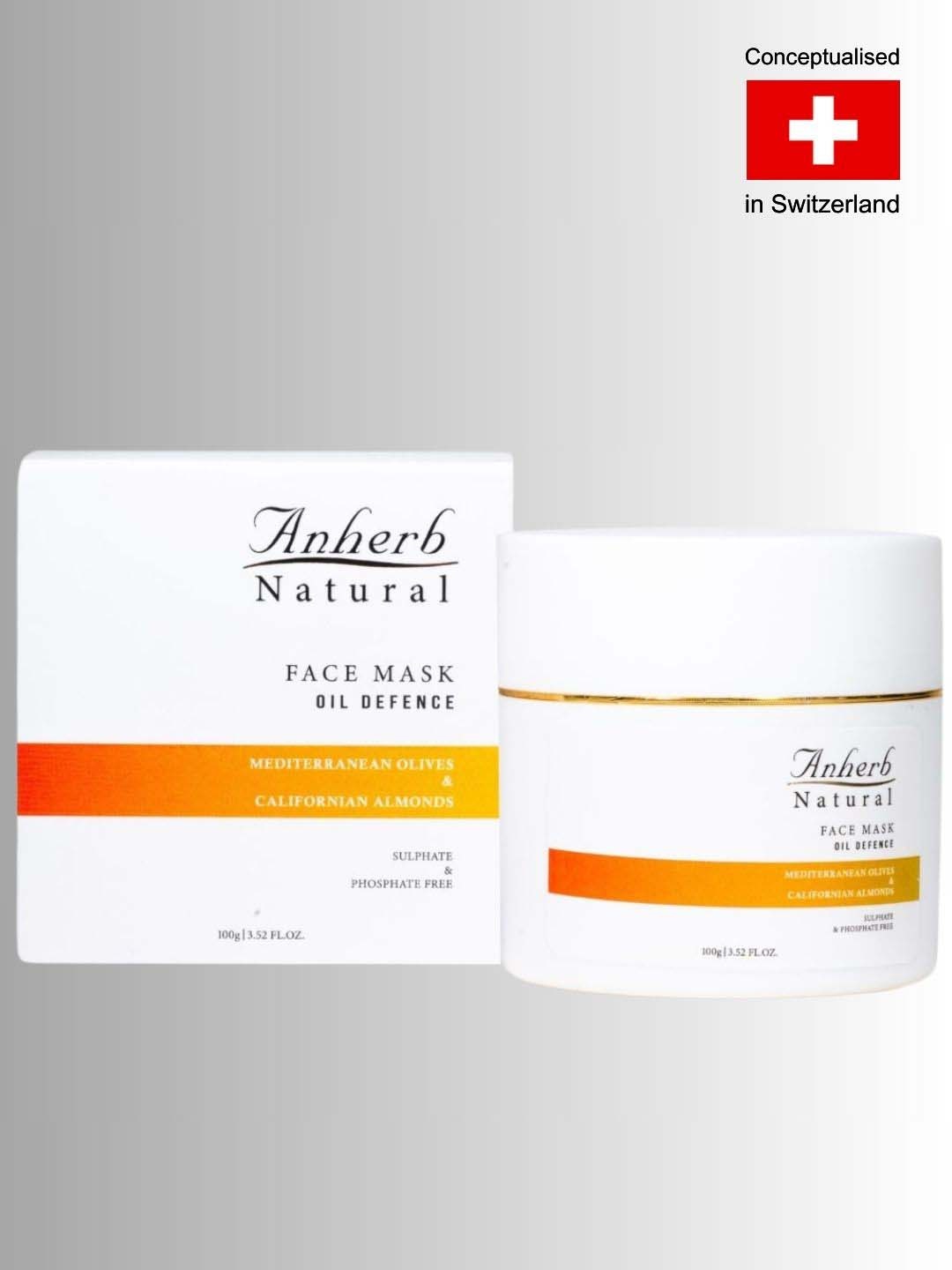 Anherb Natural Oil Defence Face Mask with European Olives & Californian Almonds - 100 g, White
Anherb Natural Oil Defence Face Mask with European Olives & Californian Almonds - 100 g, White