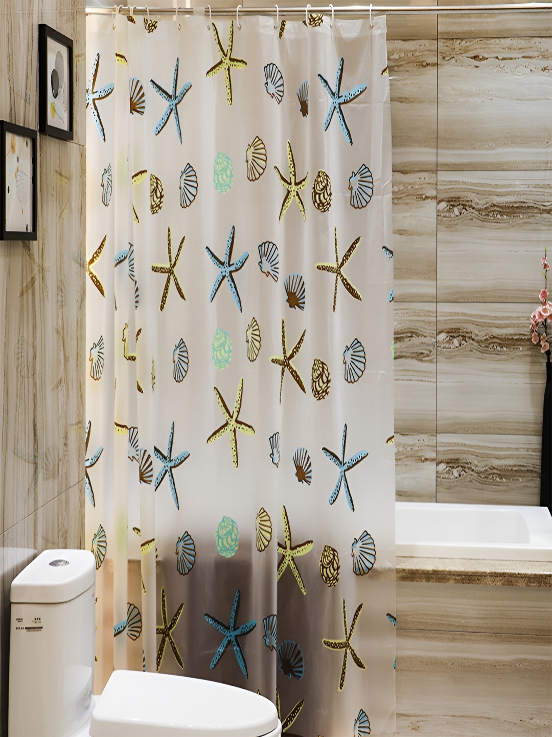 Kuber Industries White & Blue Star Printed Soft & Comfortable Waterproof Shower Curtain
Kuber Industries White & Blue Star Printed Soft & Comfortable Waterproof Shower Curtain