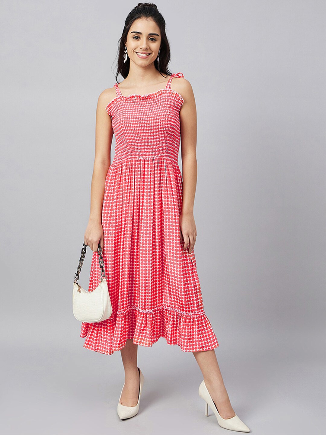 First Resort by Ramola Bachchan Geometric Printed Shoulder Straps Fit & Flare Midi Dress, Red
First Resort by Ramola Bachchan Geometric Printed Shoulder Straps Fit & Flare Midi Dress, Red