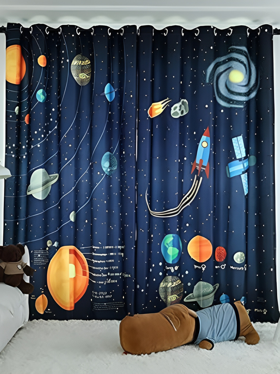 JUBILANT HOME FASHION Blue & Yellow 2 Pieces Printed Quirky Room Darkening Door Curtain
JUBILANT HOME FASHION Blue & Yellow 2 Pieces Printed Quirky Room Darkening Door Curtain