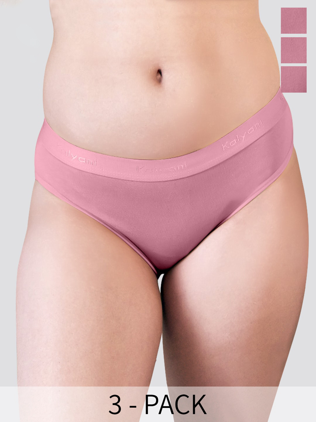 Kalyani Sensa D/C Pack Of 3 Low Rise Anti-Odour Bikini Briefs, Pink
Kalyani Sensa D/C Pack Of 3 Low Rise Anti-Odour Bikini Briefs, Pink