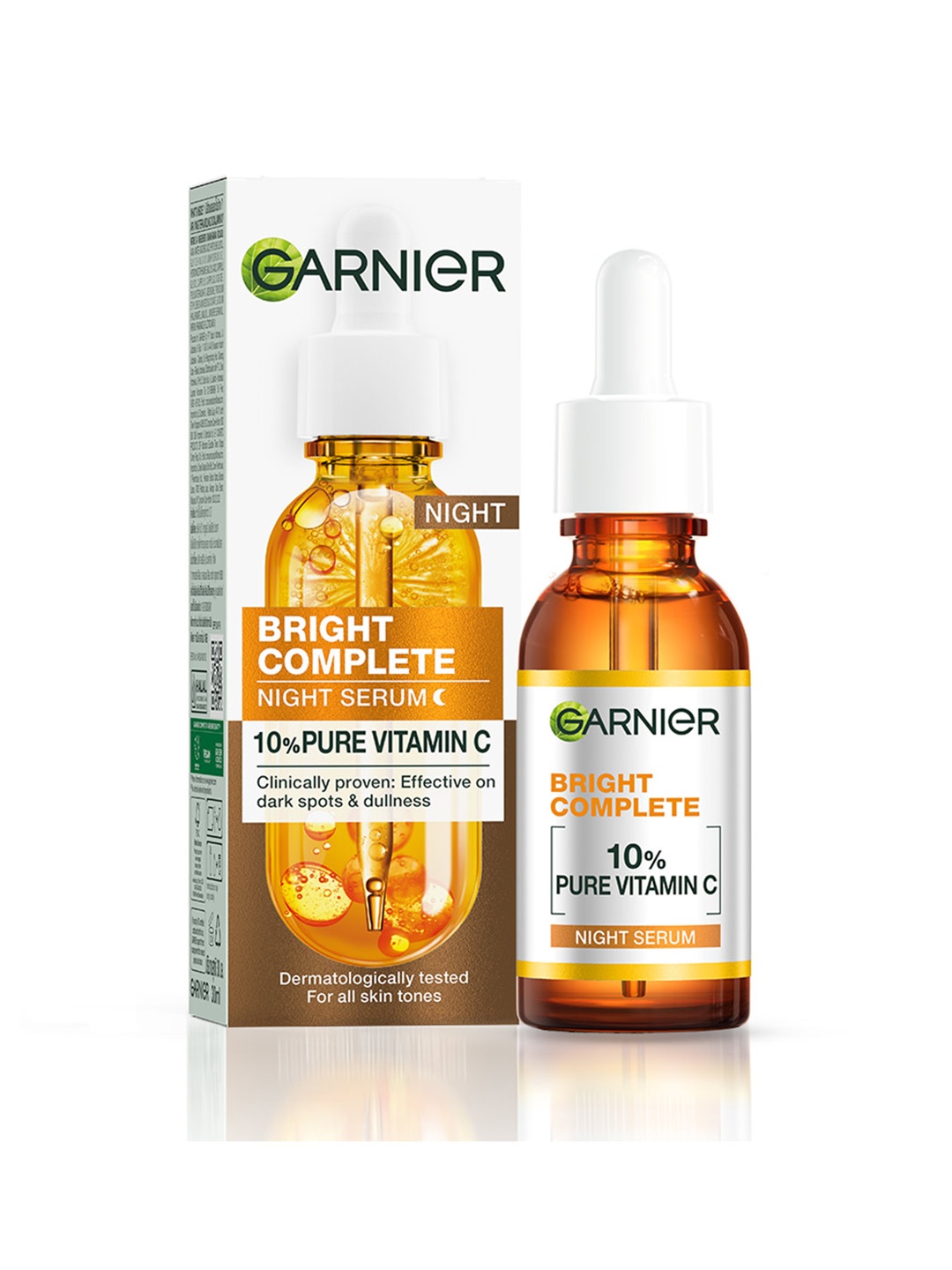 Garnier Bright Complete Vitamin C Night Serum With 10% Vitamin C for Bright Skin - 30 ml, White
Garnier Bright Complete Vitamin C Night Serum With 10% Vitamin C for Bright Skin - 30 ml, White
