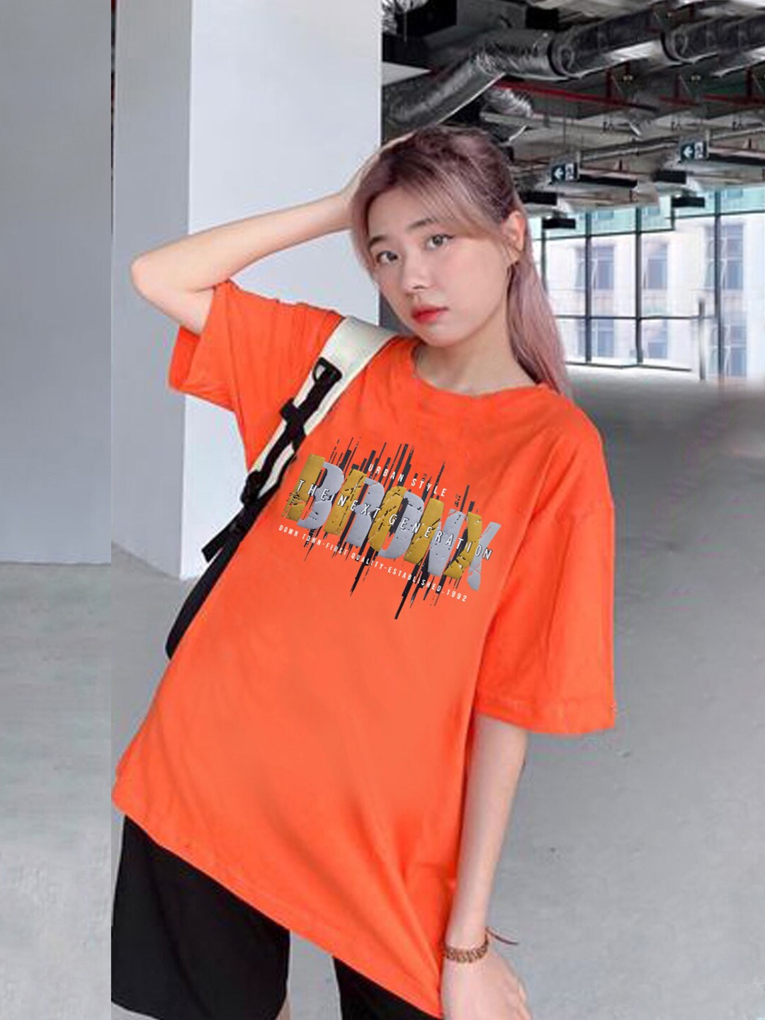 CHKOKKO Typography Printed Round Neck Extended Sleeves Oversized Cotton Casual T-shirt, Orange
CHKOKKO Typography Printed Round Neck Extended Sleeves Oversized Cotton Casual T-shirt, Orange