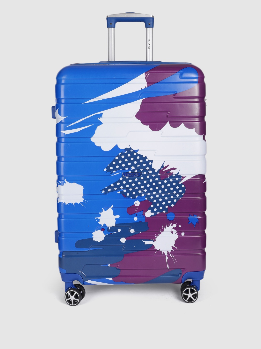 Teakwood Leathers Cracker Printed 360 Degree Rotation Hard Large-Sized Trolley Bag 95.5L, Blue
Teakwood Leathers Cracker Printed 360 Degree Rotation Hard Large-Sized Trolley Bag 95.5L, Blue
