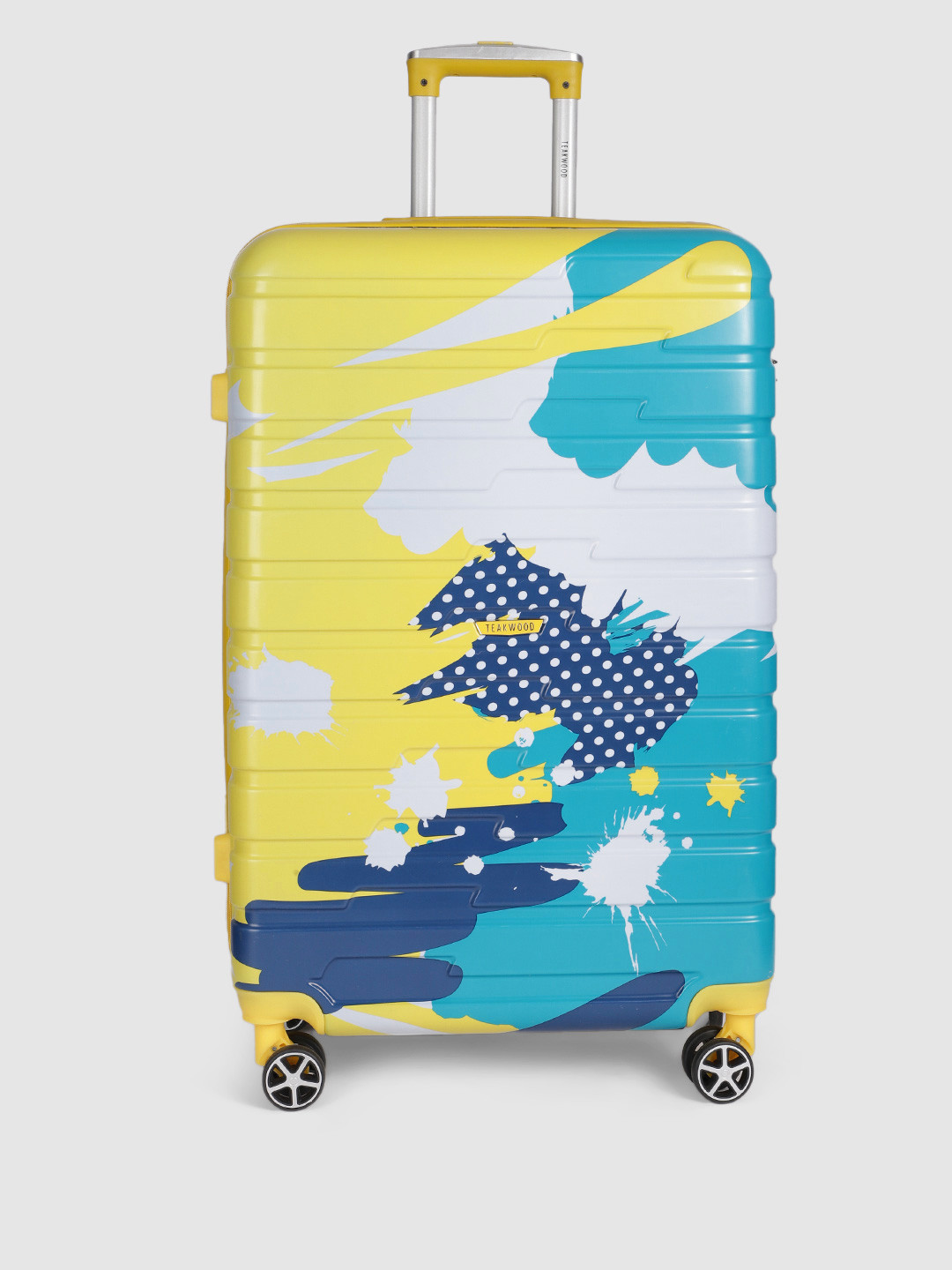 Teakwood Leathers Cracker Printed 360 Degree Rotation Hard Large-Sized Trolley Bag 95.5L, Yellow
Teakwood Leathers Cracker Printed 360 Degree Rotation Hard Large-Sized Trolley Bag 95.5L, Yellow