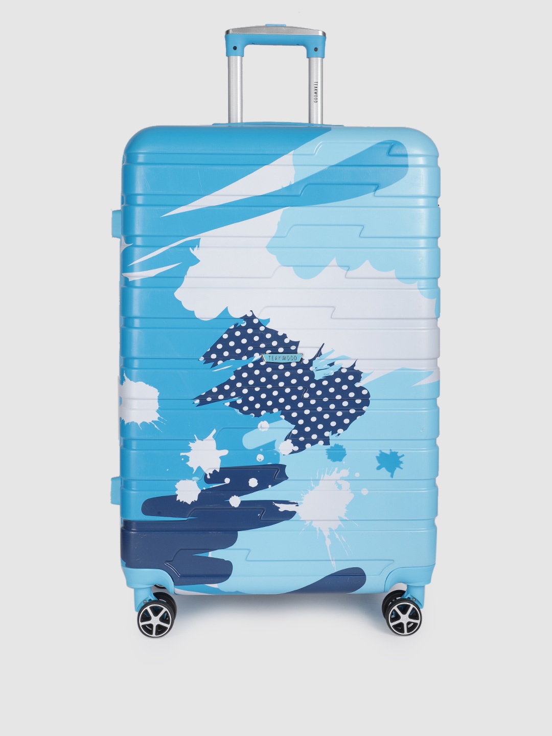 Teakwood Leathers Cracker Printed 360 Degree Rotation Hard Large-Sized Trolley Bag 95.5L, Blue
Teakwood Leathers Cracker Printed 360 Degree Rotation Hard Large-Sized Trolley Bag 95.5L, Blue