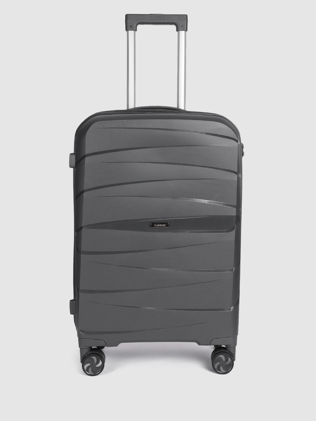 Teakwood Leathers Textured Hard Sided Medium-Sized Check-In Trolley Bag 57L, Charcoal
Teakwood Leathers Textured Hard Sided Medium-Sized Check-In Trolley Bag 57L, Charcoal