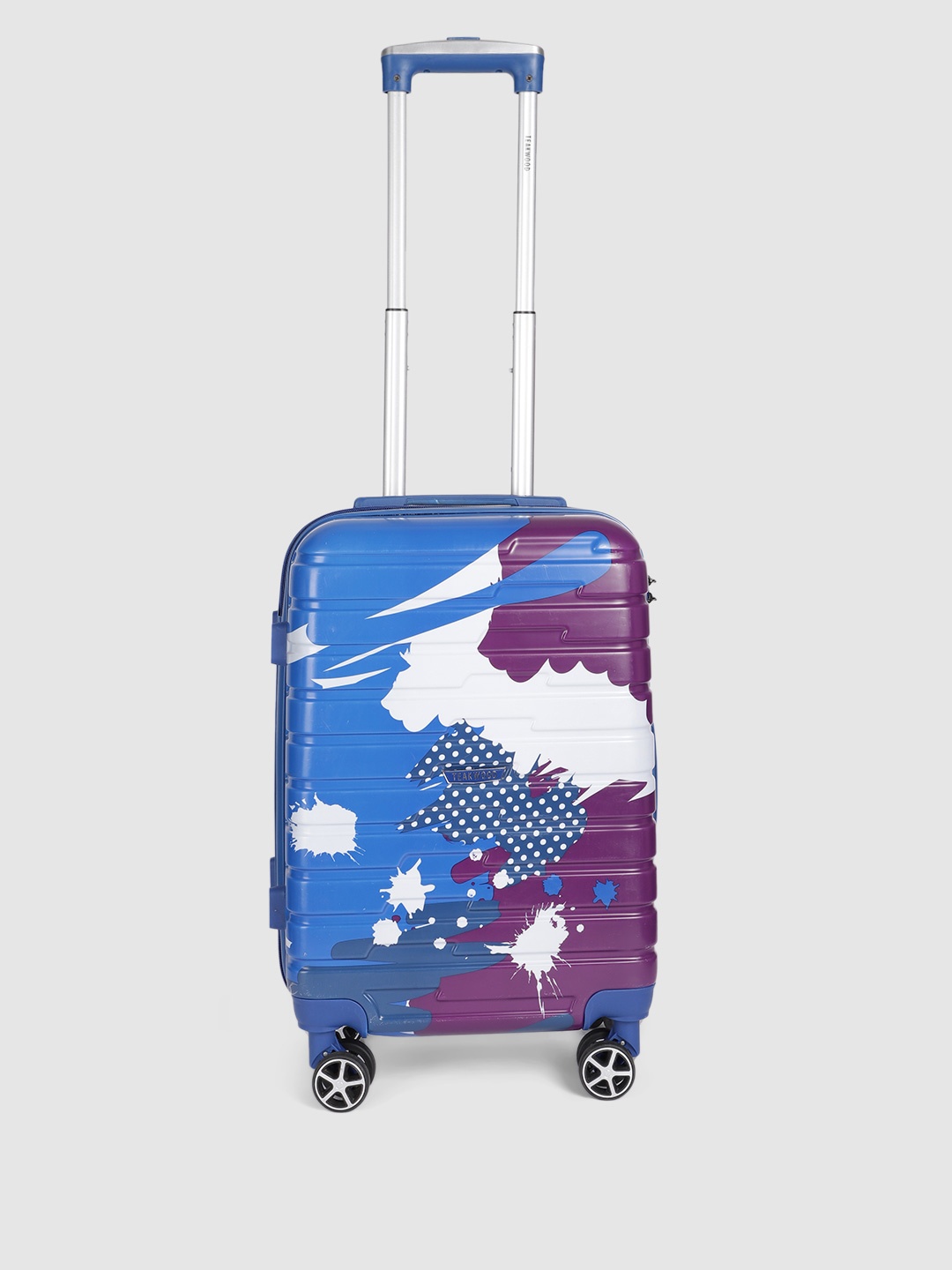 Teakwood Leathers 360 Cracker Degree Rotation Hard-Sided Cabin-Sized Trolley Bag 32L, Blue
Teakwood Leathers 360 Cracker Degree Rotation Hard-Sided Cabin-Sized Trolley Bag 32L, Blue