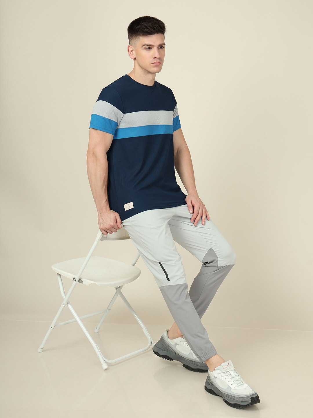 Technosport SS'24 Colourblocked Round Neck Short Sleeves MATPIQ Slim Fit T-shirt, Navy blue
Technosport SS'24 Colourblocked Round Neck Short Sleeves MATPIQ Slim Fit T-shirt, Navy blue