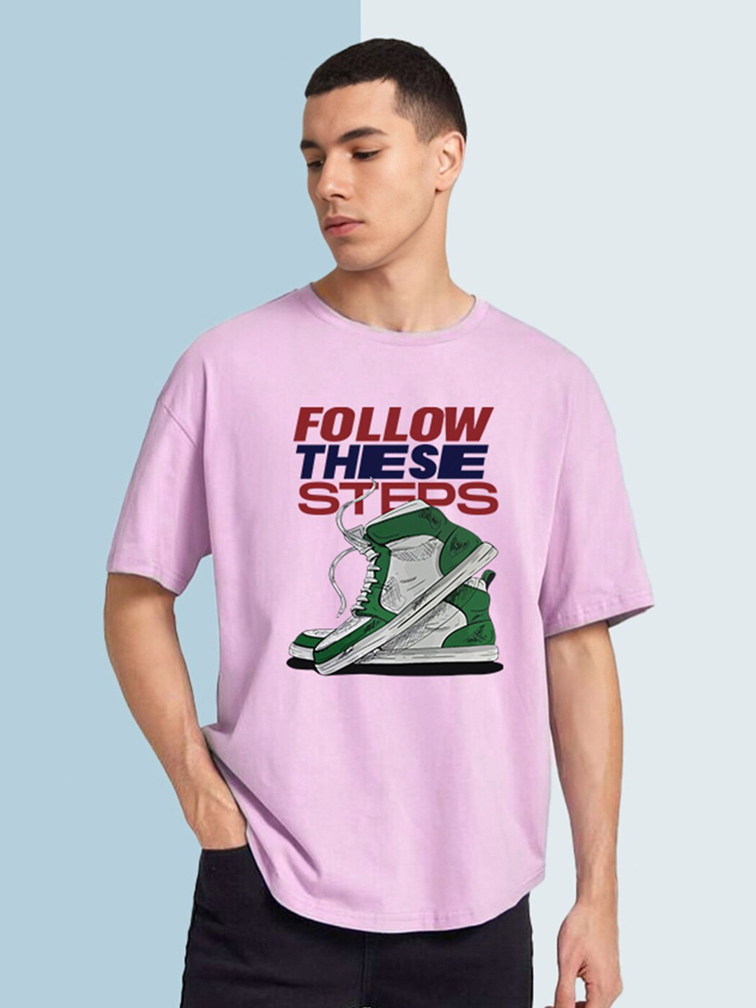 CHKOKKO Graphic Printed Round Neck Extended Sleeves Oversized Cotton Casual T-shirt, Lavender
CHKOKKO Graphic Printed Round Neck Extended Sleeves Oversized Cotton Casual T-shirt, Lavender