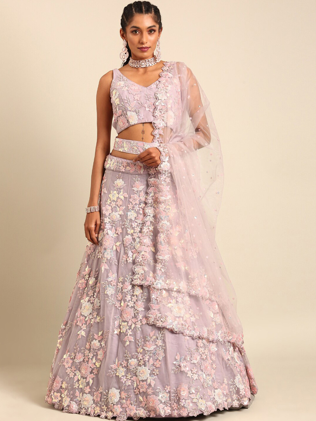 panchhi Embroidered Sequinned Semi-Stitched Lehenga & Unstitched Blouse With Dupatta, Mauve
panchhi Embroidered Sequinned Semi-Stitched Lehenga & Unstitched Blouse With Dupatta, Mauve
