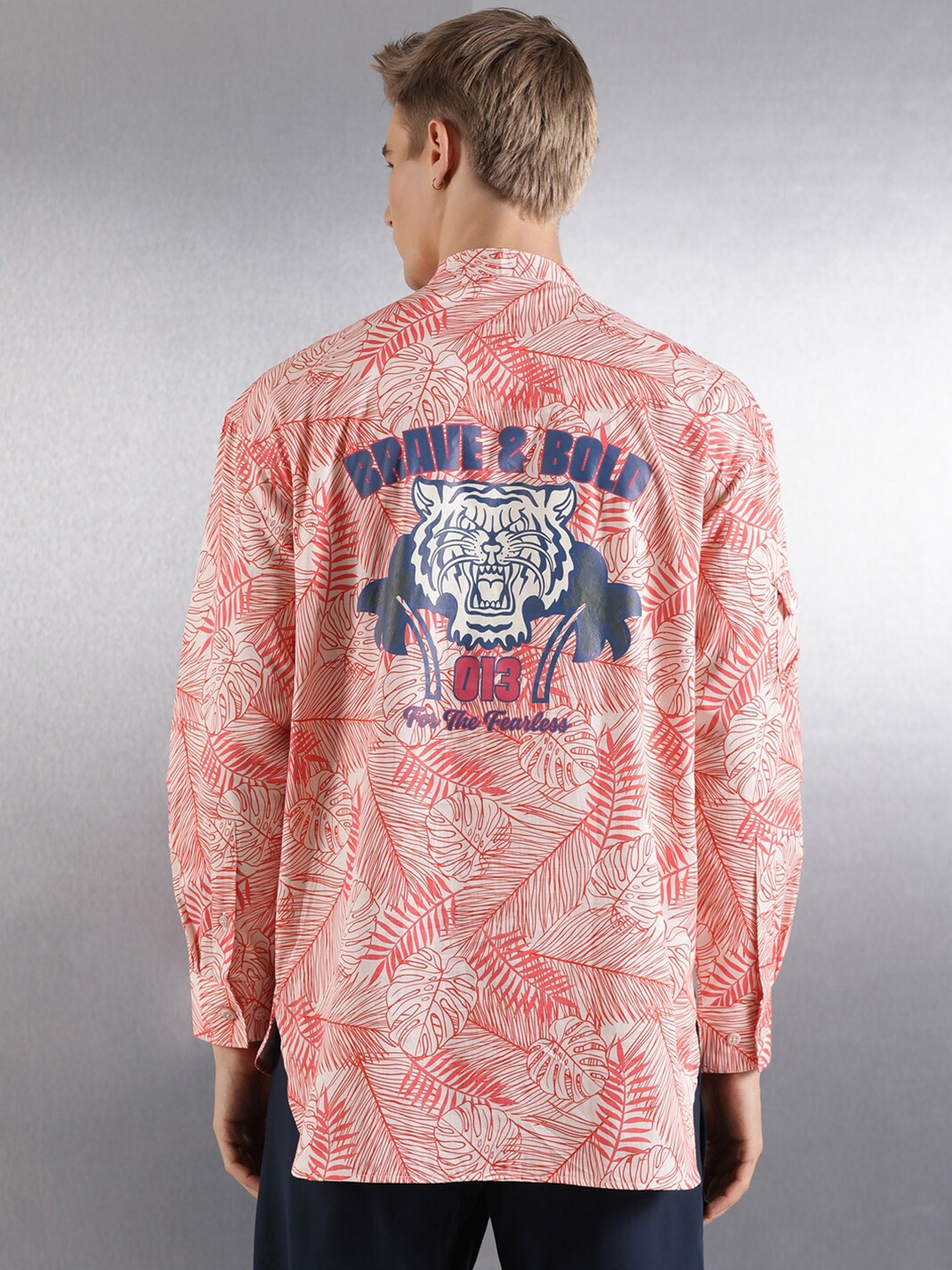 Breakbounce Typography Printed Mandarin Collar Cotton Oversized Casual Shirt, Beige
Breakbounce Typography Printed Mandarin Collar Cotton Oversized Casual Shirt, Beige