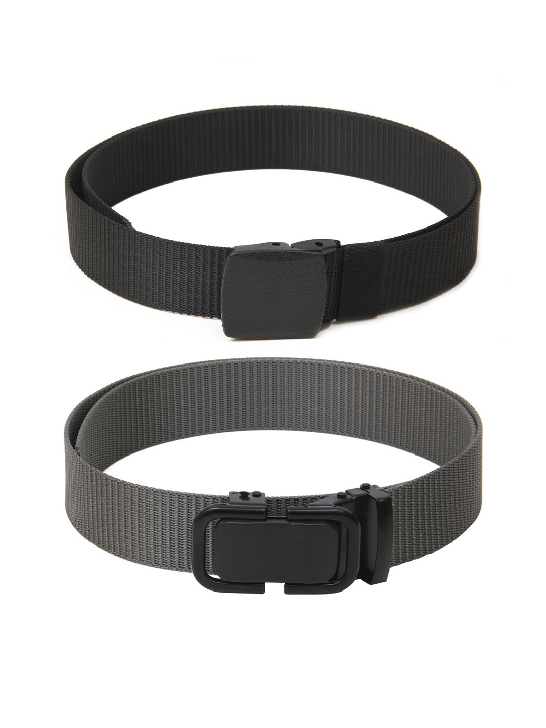Calvadoss Girls Set of 2 Textured Belt, Black