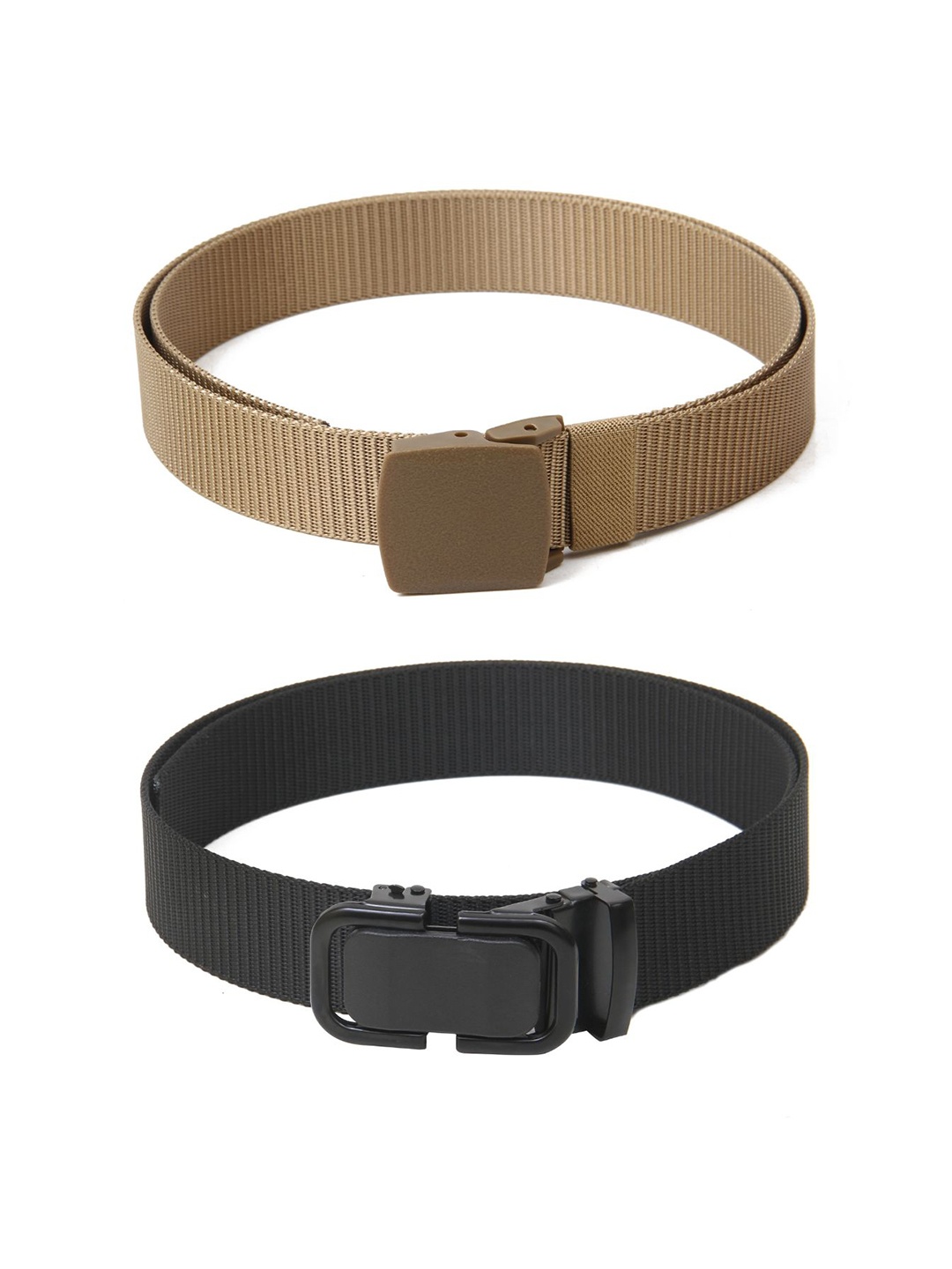Calvadoss Girls Set of 2 Textured Belt, Beige