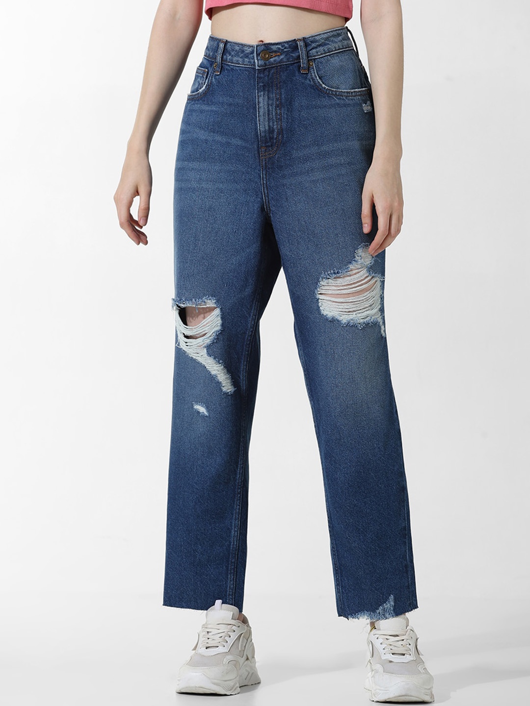 ONLY ONLKLAUS MOM HW Women Straight Fit High-Rise Mildly Distressed Light Fade Jeans, Blue
ONLY ONLKLAUS MOM HW Women Straight Fit High-Rise Mildly Distressed Light Fade Jeans, Blue