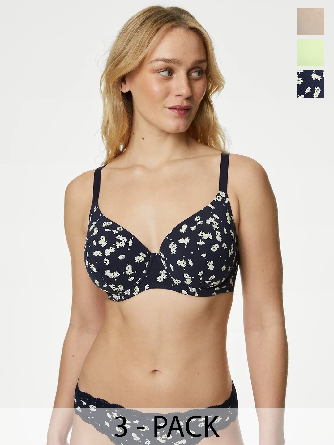 Marks & Spencer Pack Of 3 Printed Full Coverage T-shirt Bras With All Day Comfort, Beige
Marks & Spencer Pack Of 3 Printed Full Coverage T-shirt Bras With All Day Comfort, Beige