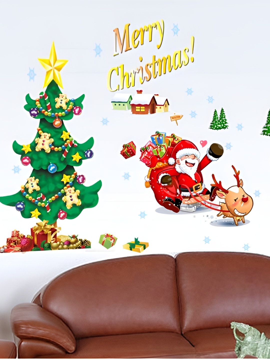 Jaamso Royals Green & Red Christmas Theme Printed Self-Adhesive Removable Wall Sticker
Jaamso Royals Green & Red Christmas Theme Printed Self-Adhesive Removable Wall Sticker