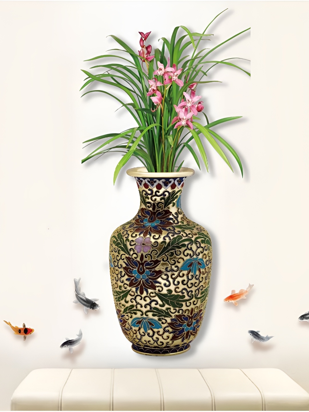 Jaamso Royals Green & Brown 3D Vase Printed Self-Adhesive Removable Wall Sticker
Jaamso Royals Green & Brown 3D Vase Printed Self-Adhesive Removable Wall Sticker