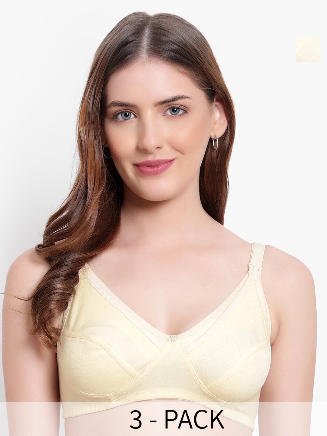 Bruchi CLUB Pack Of 3 Full Coverage Non Padded Maternity Bras With All Day Comfort, Cream
Bruchi CLUB Pack Of 3 Full Coverage Non Padded Maternity Bras With All Day Comfort, Cream