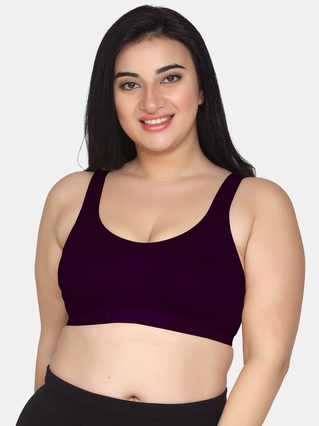 MAROON Cotton Workout Bra Full Coverage Non Padded Non-Wired All Day Comfort, Purple
MAROON Cotton Workout Bra Full Coverage Non Padded Non-Wired All Day Comfort, Purple