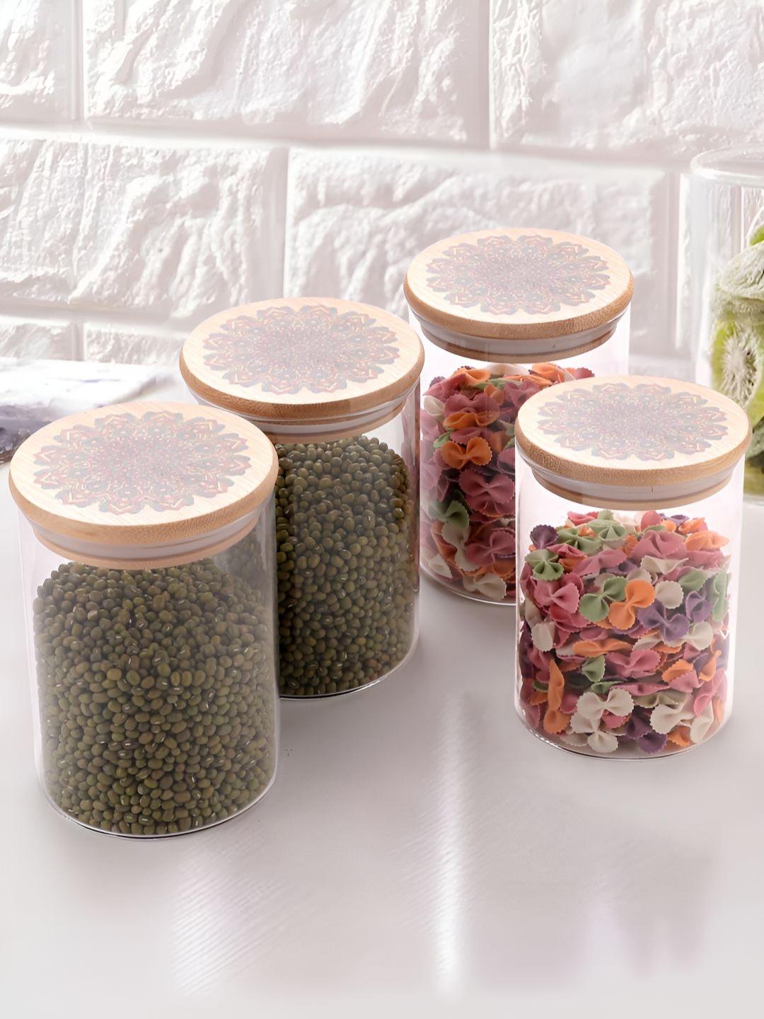 UMAI Transparent 4-pcs Kitchen Container Set Glass Jar With Printed Bamboo Lid 600 ml
UMAI Transparent 4-pcs Kitchen Container Set Glass Jar With Printed Bamboo Lid 600 ml