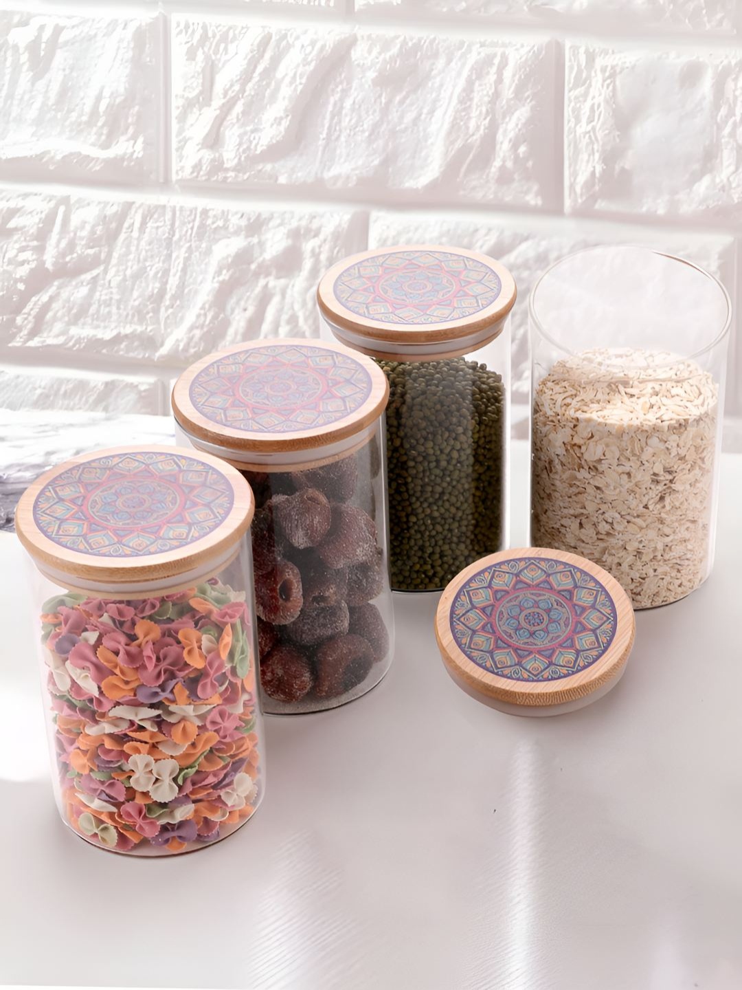 UMAI Transparent 4-pcs Kitchen Containers Set Glass Jars With Printed Bamboo Lid
UMAI Transparent 4-pcs Kitchen Containers Set Glass Jars With Printed Bamboo Lid
