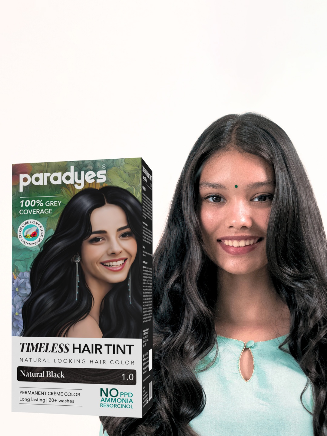 Paradyes Natural Black Timeless Permanent Creme Hair Colour For Grey Coverage-120gm
Paradyes Natural Black Timeless Permanent Creme Hair Colour For Grey Coverage-120gm