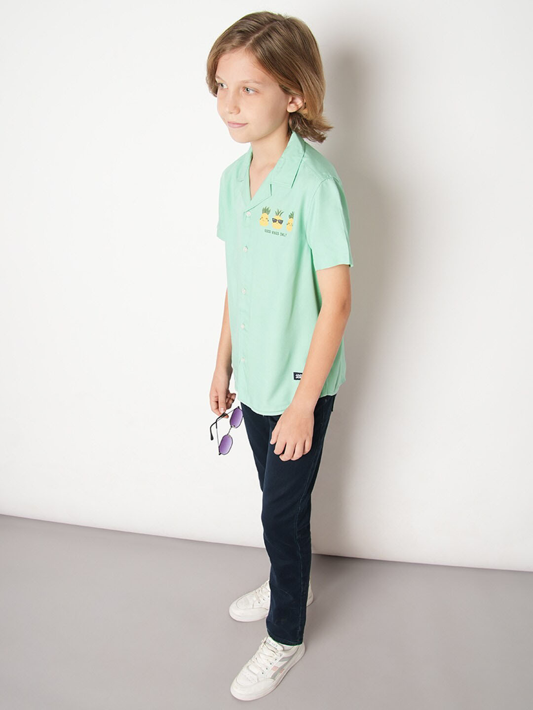 Jack & Jones Junior Boys Spread Collar Short Sleeves Cotton Casual Shirt, Green
Jack & Jones Junior Boys Spread Collar Short Sleeves Cotton Casual Shirt, Green