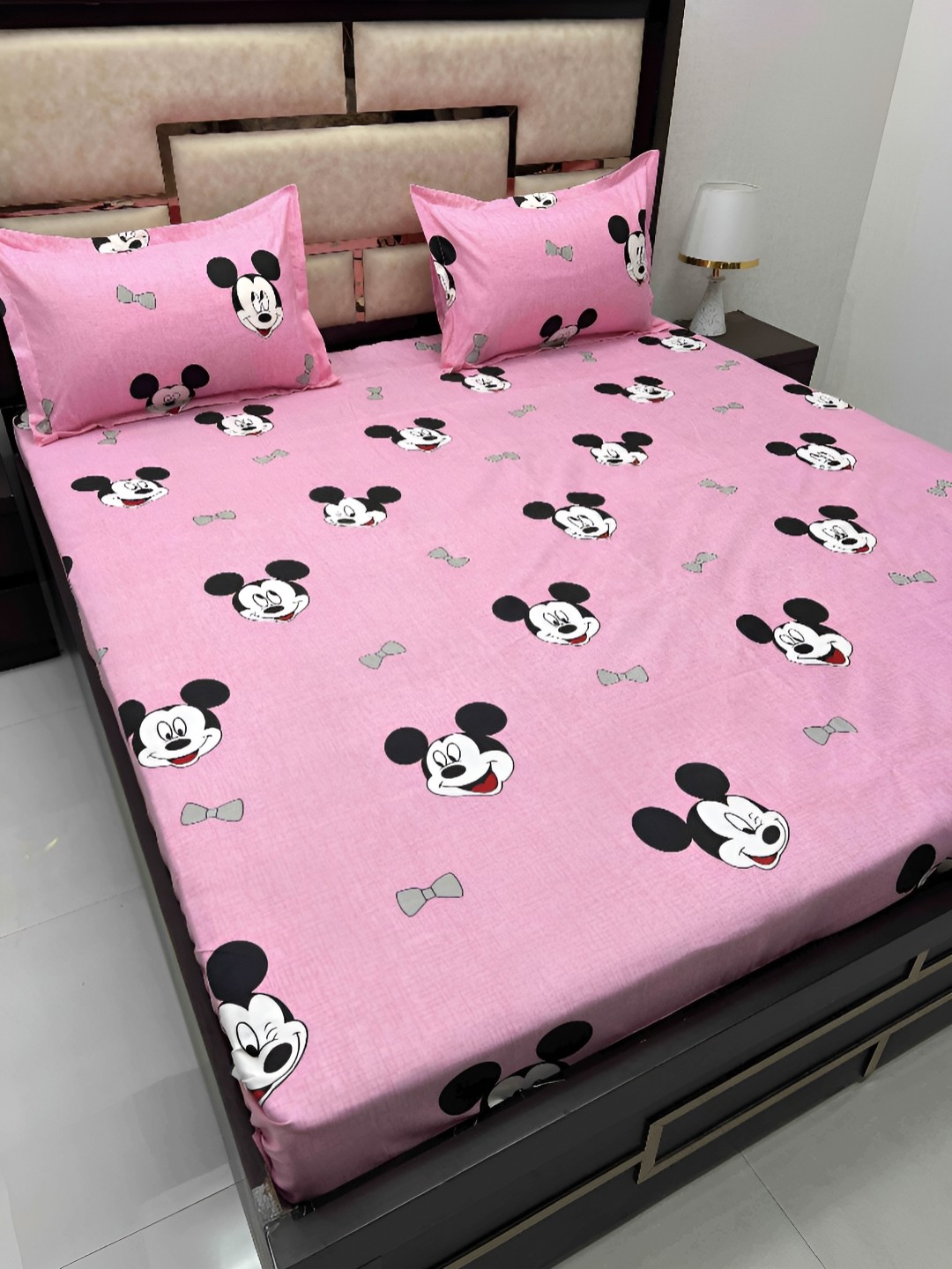 Pure Decor Pink & Black Cartoon Characters Cotton Queen Bedsheet with 2 Pillow Covers
Pure Decor Pink & Black Cartoon Characters Cotton Queen Bedsheet with 2 Pillow Covers