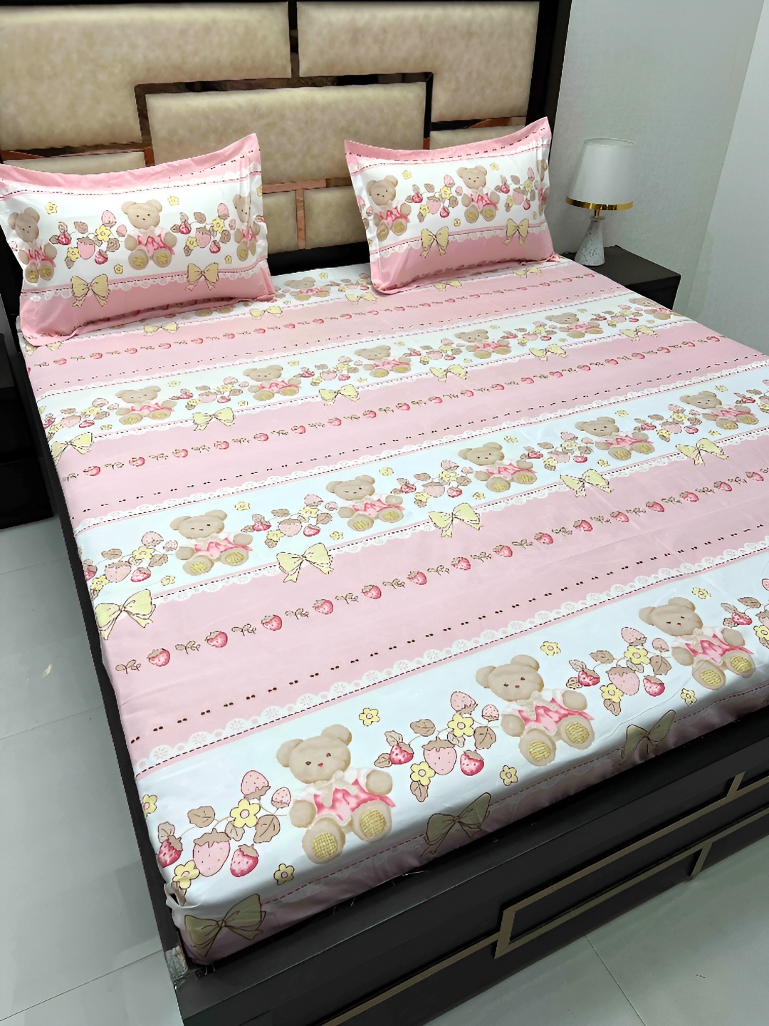 Pure Decor Pink & White Cartoon Characters Cotton Queen Bedsheet with 2 Pillow Covers
Pure Decor Pink & White Cartoon Characters Cotton Queen Bedsheet with 2 Pillow Covers