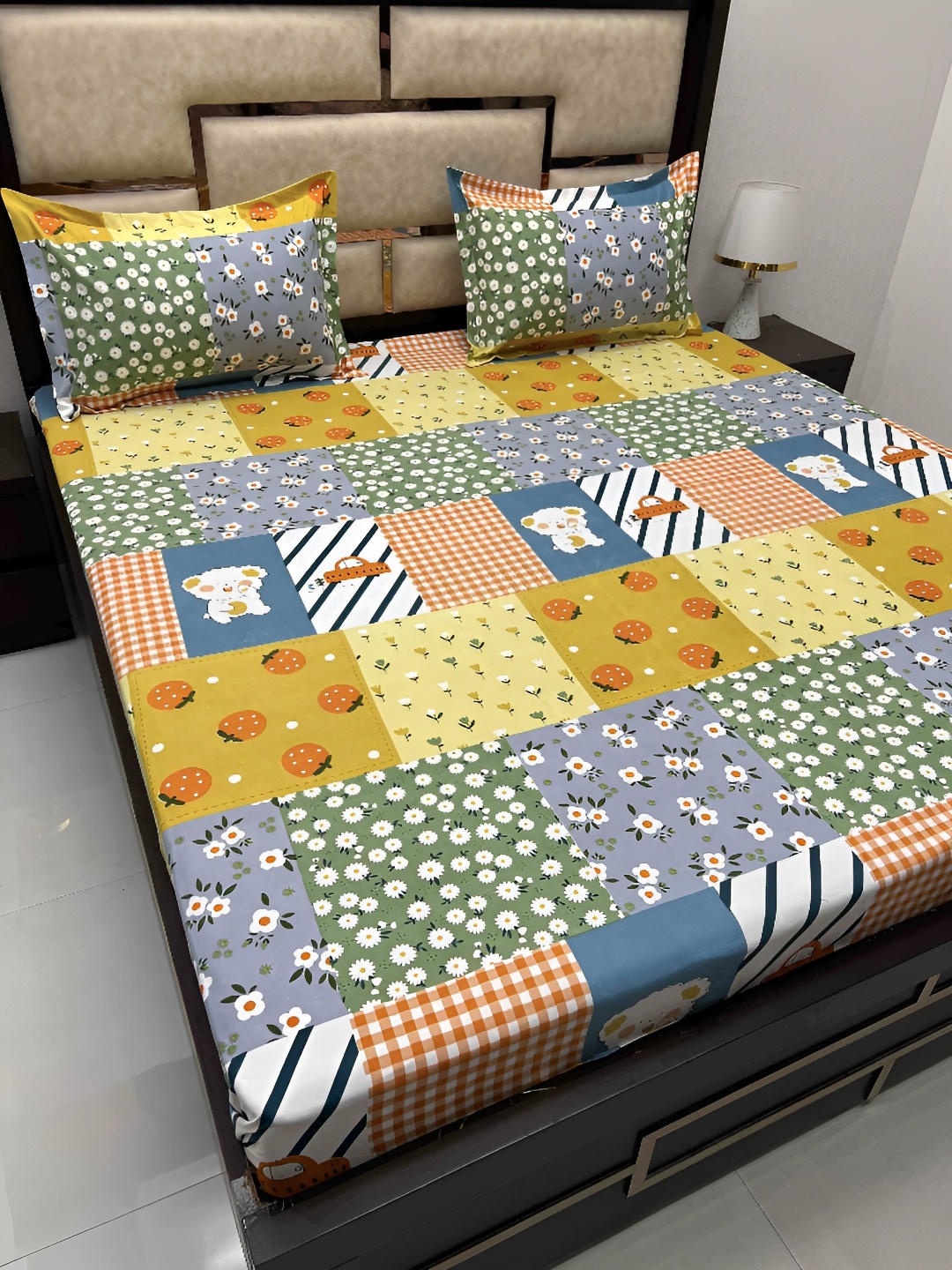 Pure Decor Grey & Yellow Cartoon Characters Cotton Queen Bedsheet with 2 Pillow Covers
Pure Decor Grey & Yellow Cartoon Characters Cotton Queen Bedsheet with 2 Pillow Covers
