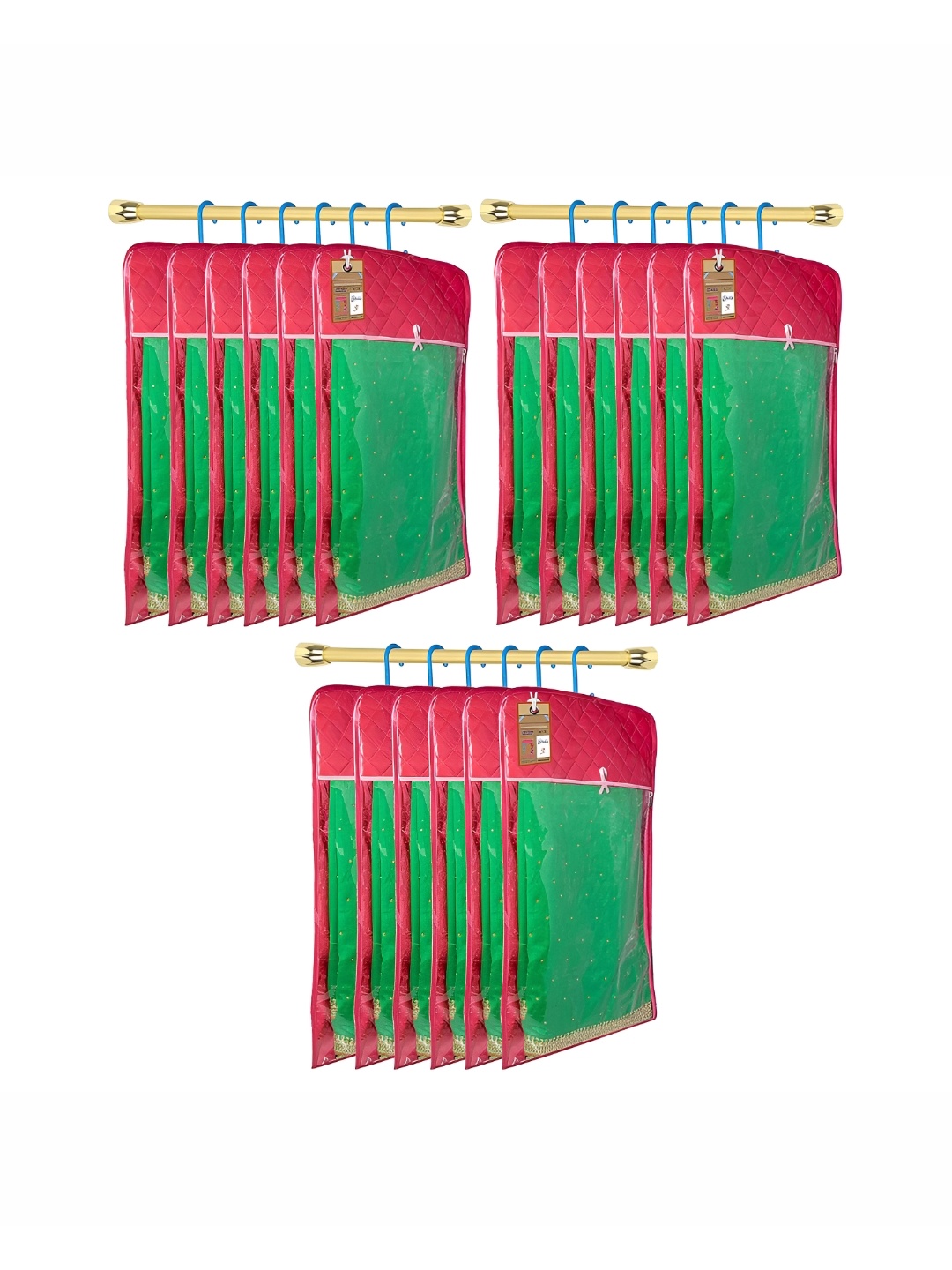 atorakushon Set of 18 Pink Reusable hanging Clothes Storage Bags Wardrobe Organisers
atorakushon Set of 18 Pink Reusable hanging Clothes Storage Bags Wardrobe Organisers