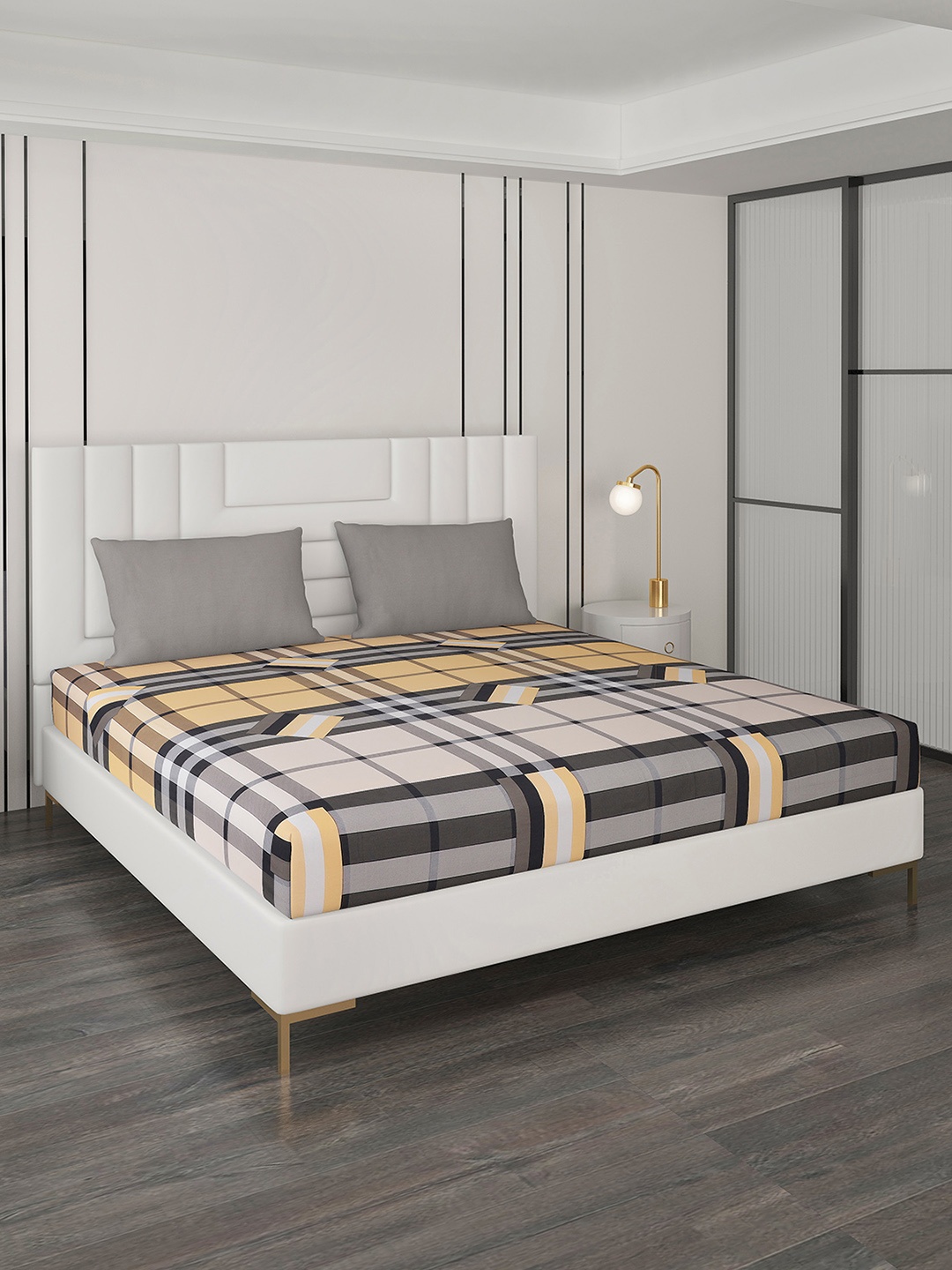 Monte Carlo Yellow & Grey Geometric Cotton 200 TC Queen Bedsheet With 2 Pillow Covers
Monte Carlo Yellow & Grey Geometric Cotton 200 TC Queen Bedsheet With 2 Pillow Covers