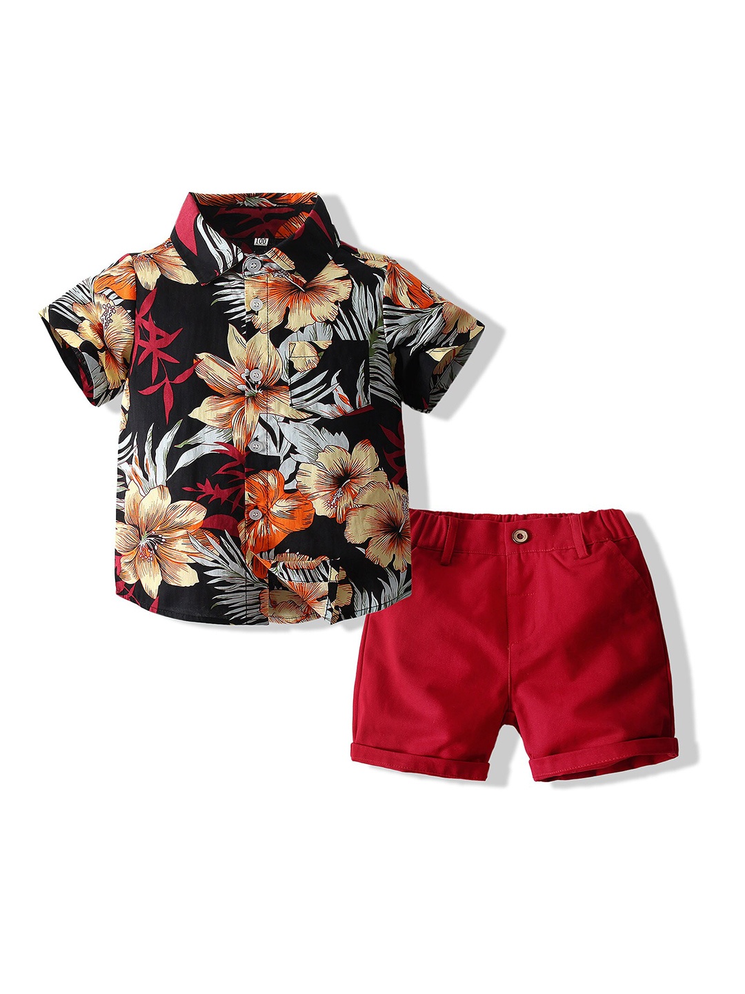 StyleCast x Revolte Boys Printed Short Sleeves Shirt Collar Cotton Shirt with Shorts, Maroon
StyleCast x Revolte Boys Printed Short Sleeves Shirt Collar Cotton Shirt with Shorts, Maroon