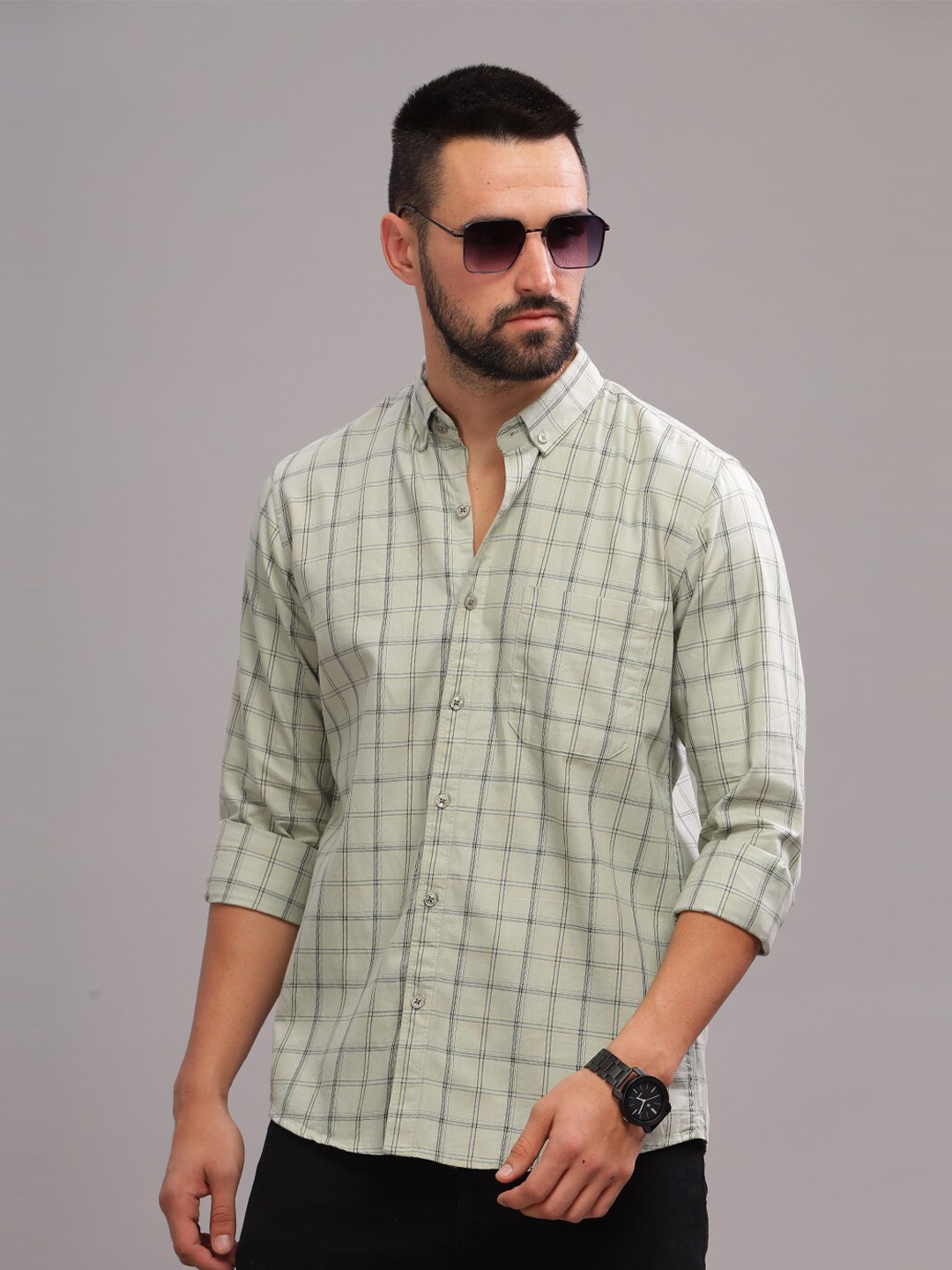 PAUL STREET Standard Slim Fit Tartan Checked Cotton Casual Shirt, Green
PAUL STREET Standard Slim Fit Tartan Checked Cotton Casual Shirt, Green