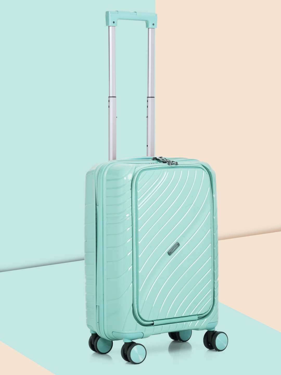 Teakwood Leathers Textured 13-Inch Laptop Hard-Sided Cabin-Sized Trolley Bag 38L, Sea green
Teakwood Leathers Textured 13-Inch Laptop Hard-Sided Cabin-Sized Trolley Bag 38L, Sea green