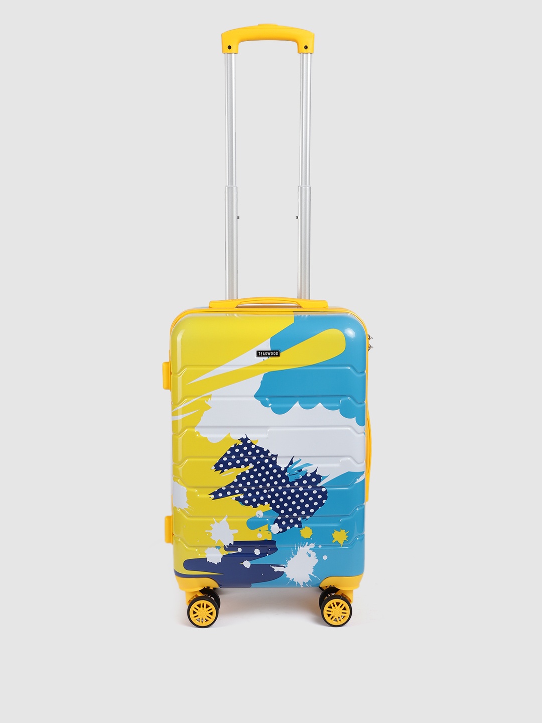 Teakwood Leathers Printed 360-Degree Rotation Hard-Sided Cabin-Sized Trolley Bag 38L, Yellow
Teakwood Leathers Printed 360-Degree Rotation Hard-Sided Cabin-Sized Trolley Bag 38L, Yellow