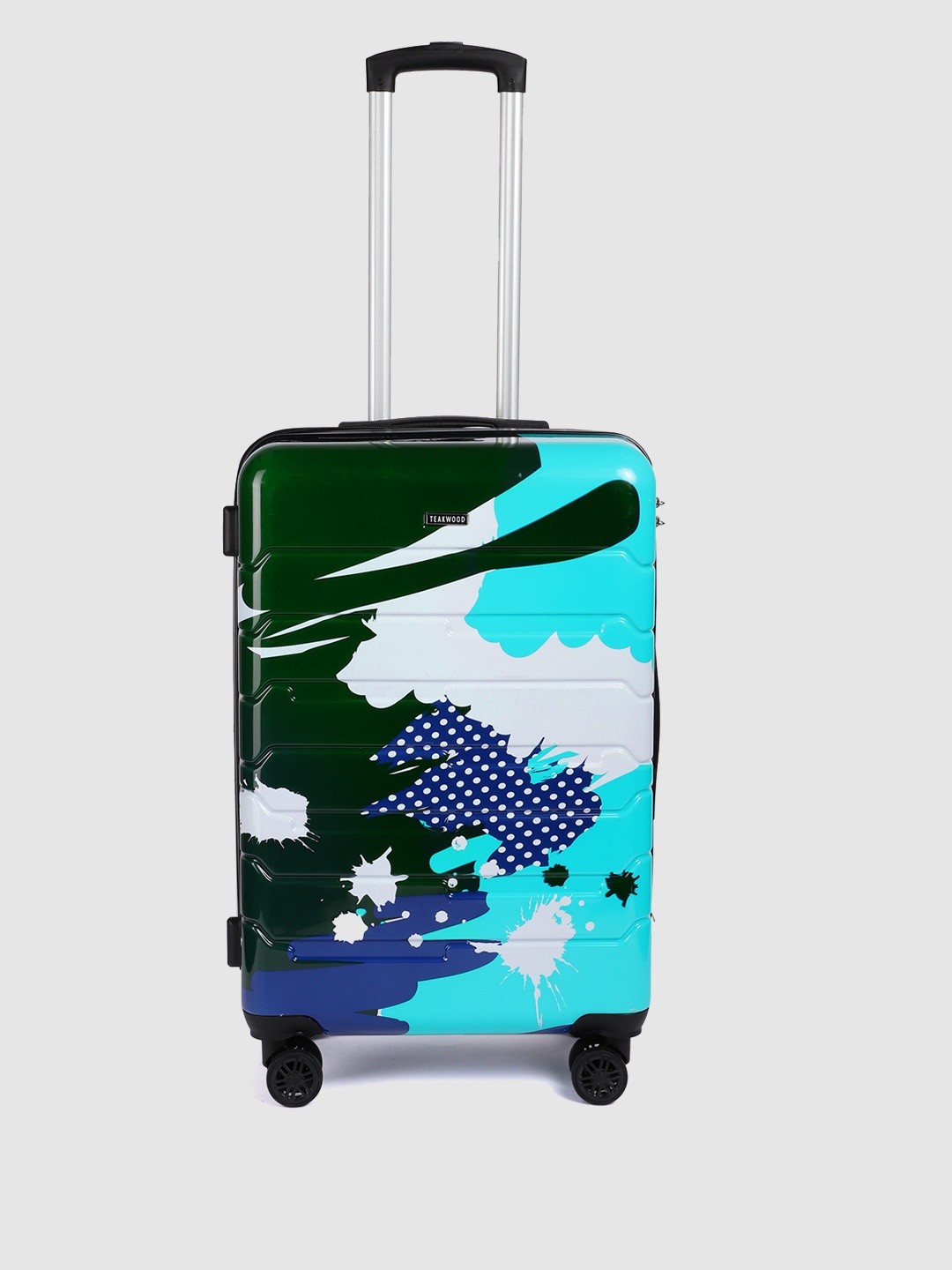 Teakwood Leathers Printed Hard-Sided Medium-Sized Check-In Trolley Bag 57L, Green
Teakwood Leathers Printed Hard-Sided Medium-Sized Check-In Trolley Bag 57L, Green
