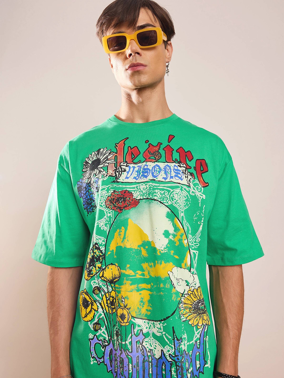 MASCLN SASSAFRAS Unisex Desire Graphic Print Drop-Shoulder Sleeve Cotton Oversized T-shirt, Green
MASCLN SASSAFRAS Unisex Desire Graphic Print Drop-Shoulder Sleeve Cotton Oversized T-shirt, Green