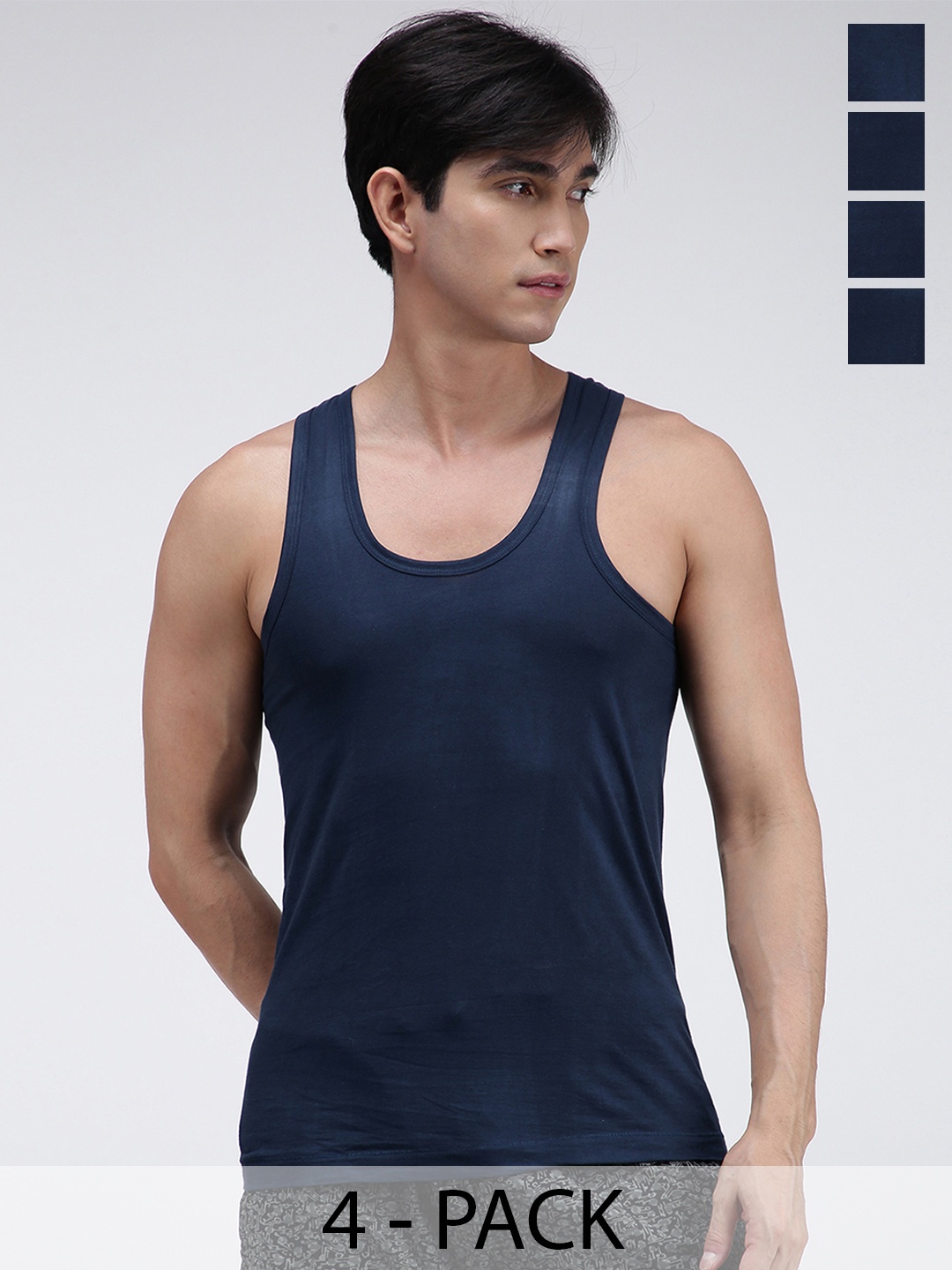 AMUL COMFY Pack Of 4 Pure Cotton Undershirt Innerwear Vests AC-CVESTRN-NVY-3XL-3PC, Navy blue
AMUL COMFY Pack Of 4 Pure Cotton Undershirt Innerwear Vests AC-CVESTRN-NVY-3XL-3PC, Navy blue