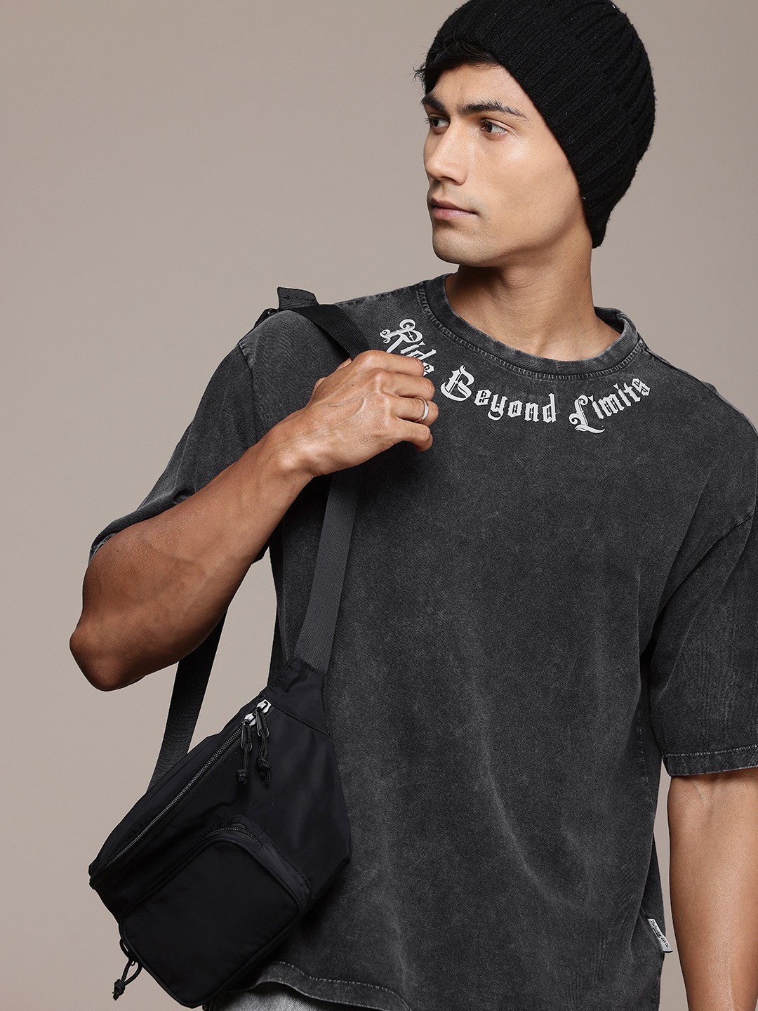 The Roadster Life Co. Typography Printed Washed Effect Relaxed Fit Pure Cotton T-shirt, Charcoal
The Roadster Life Co. Typography Printed Washed Effect Relaxed Fit Pure Cotton T-shirt, Charcoal