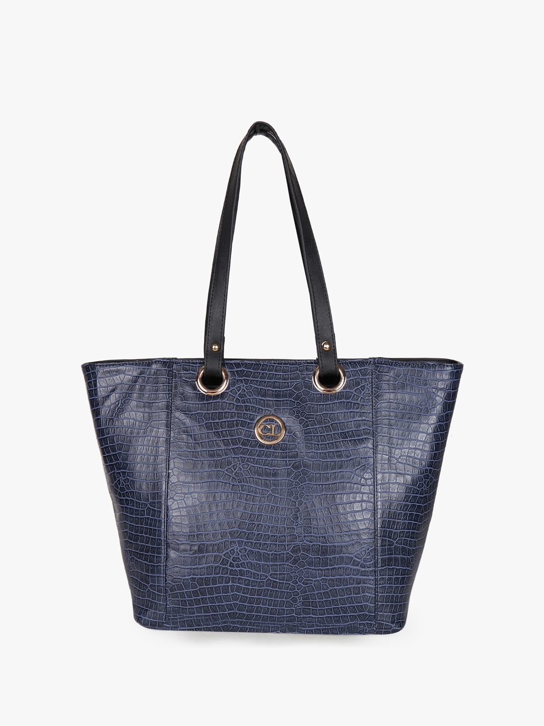 

Carlton London Textured Structured Shoulder Bag, Navy blue