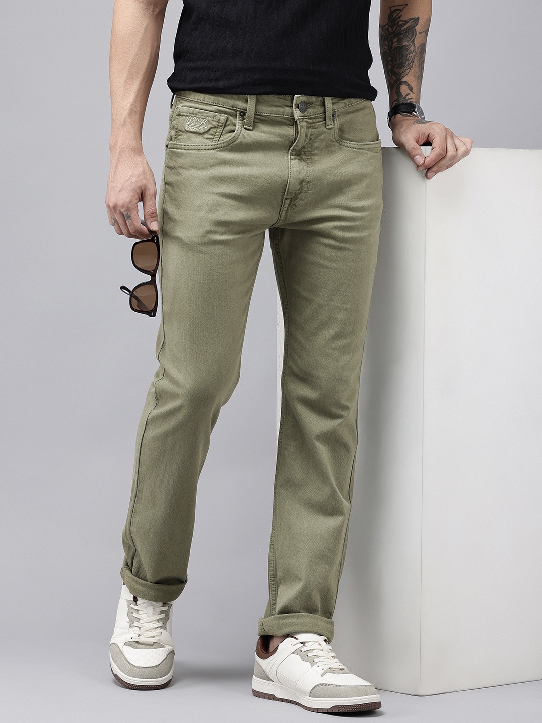 U.S. Polo Assn. Denim Co. Men Harold Slim Straight Fit Pure Cotton Jeans, Olive
U.S. Polo Assn. Denim Co. Men Harold Slim Straight Fit Pure Cotton Jeans, Olive