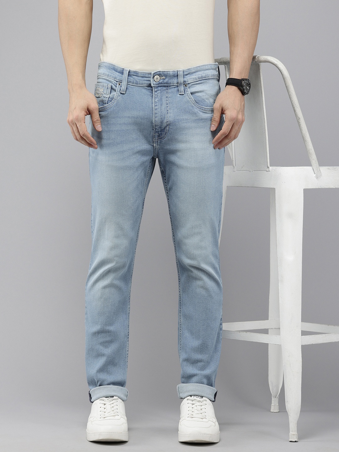 U.S. Polo Assn. Denim Co. Men Brandon Slim Tapered Fit Heavy Fade Stretchable Jeans, Blue
U.S. Polo Assn. Denim Co. Men Brandon Slim Tapered Fit Heavy Fade Stretchable Jeans, Blue