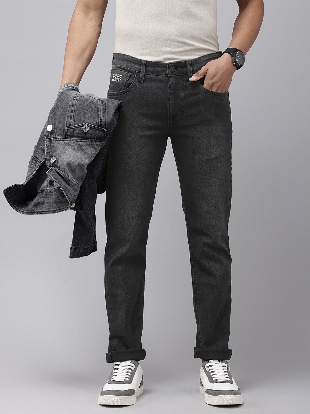 U.S. Polo Assn. Denim Co. Men Regallo Skinny Fit Light Fade Stretchable Jeans, Black
U.S. Polo Assn. Denim Co. Men Regallo Skinny Fit Light Fade Stretchable Jeans, Black